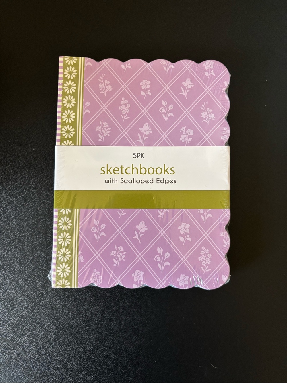 5PK Sketchbooks with Scalloped Edges